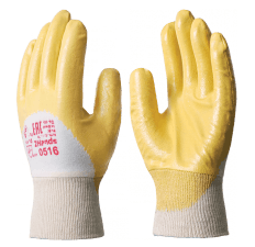 Перчатки НИТРИЛ ЛАЙТ, (0516/Р5005) с нитриловым покрытием, интерлок, частичный облив, резинка